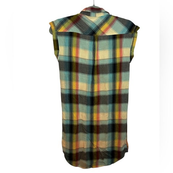 Kavu Sleeveless Plaid Makayla Button-Up Shirt Dress - Picture 2 of 6